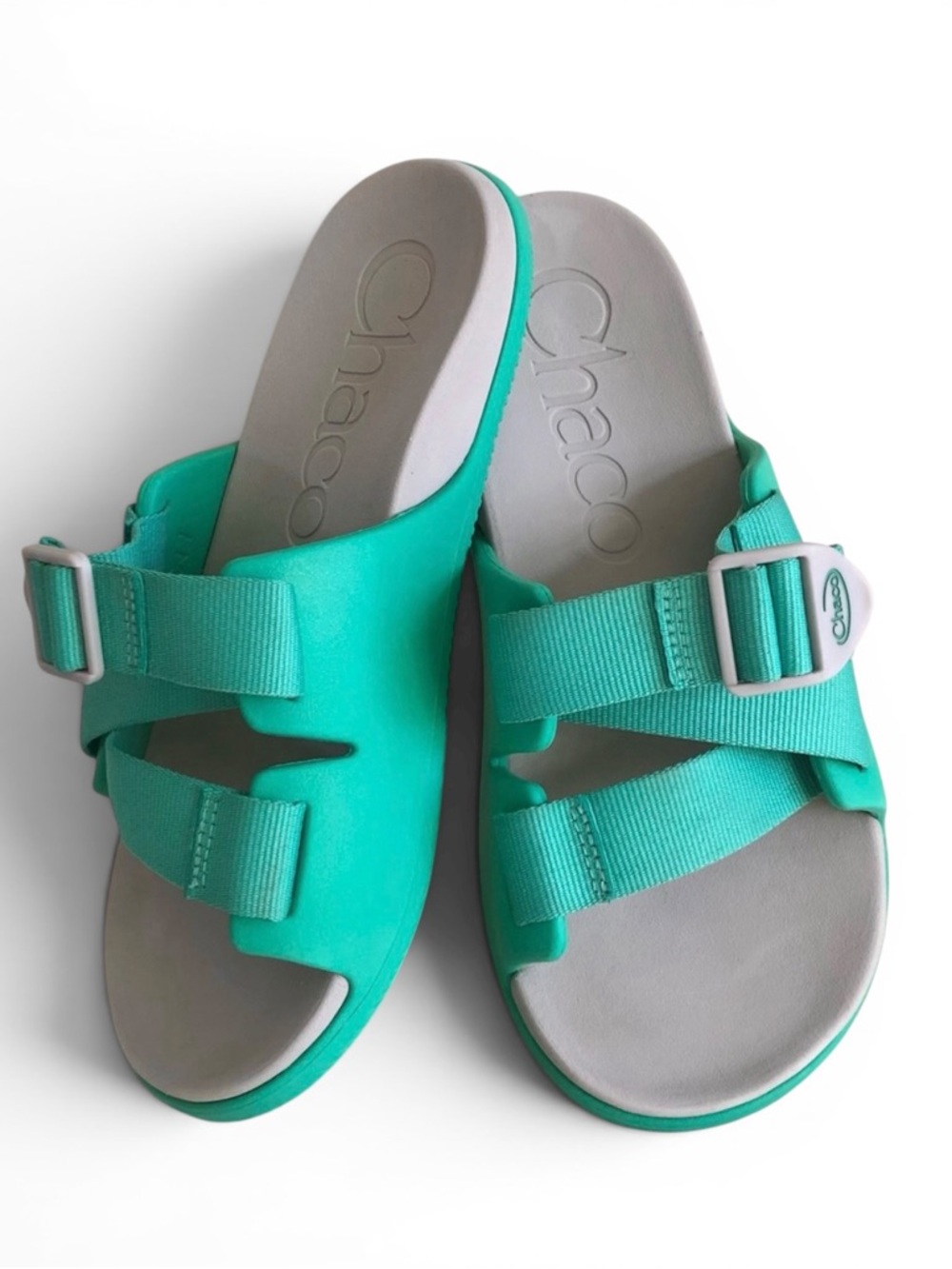 Chaco Mint Green Slide Sandals